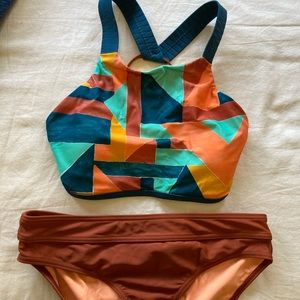 Prana colorful bikini swimsuit